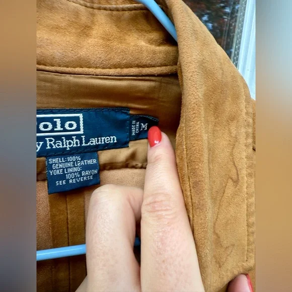 VTG Men’s Polo Ralph Lauren Carmel Suede Button Down sz M - Picture 8 of 15